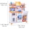 KidKraft Simply Stylish Wooden Play Kitchen Set with Lights, Choppable Food & Accessories